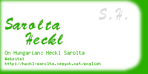 sarolta heckl business card